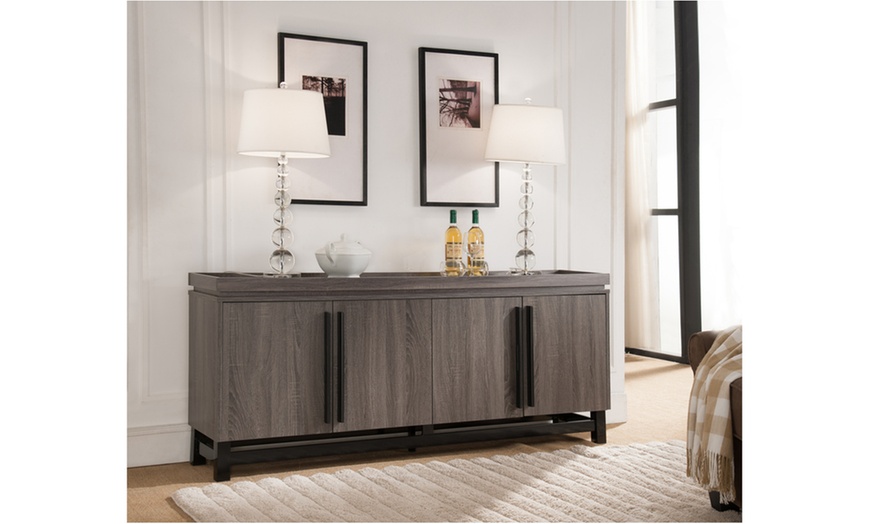 Dalani Modern Distressed Grey Buffet Cabinet | Groupon