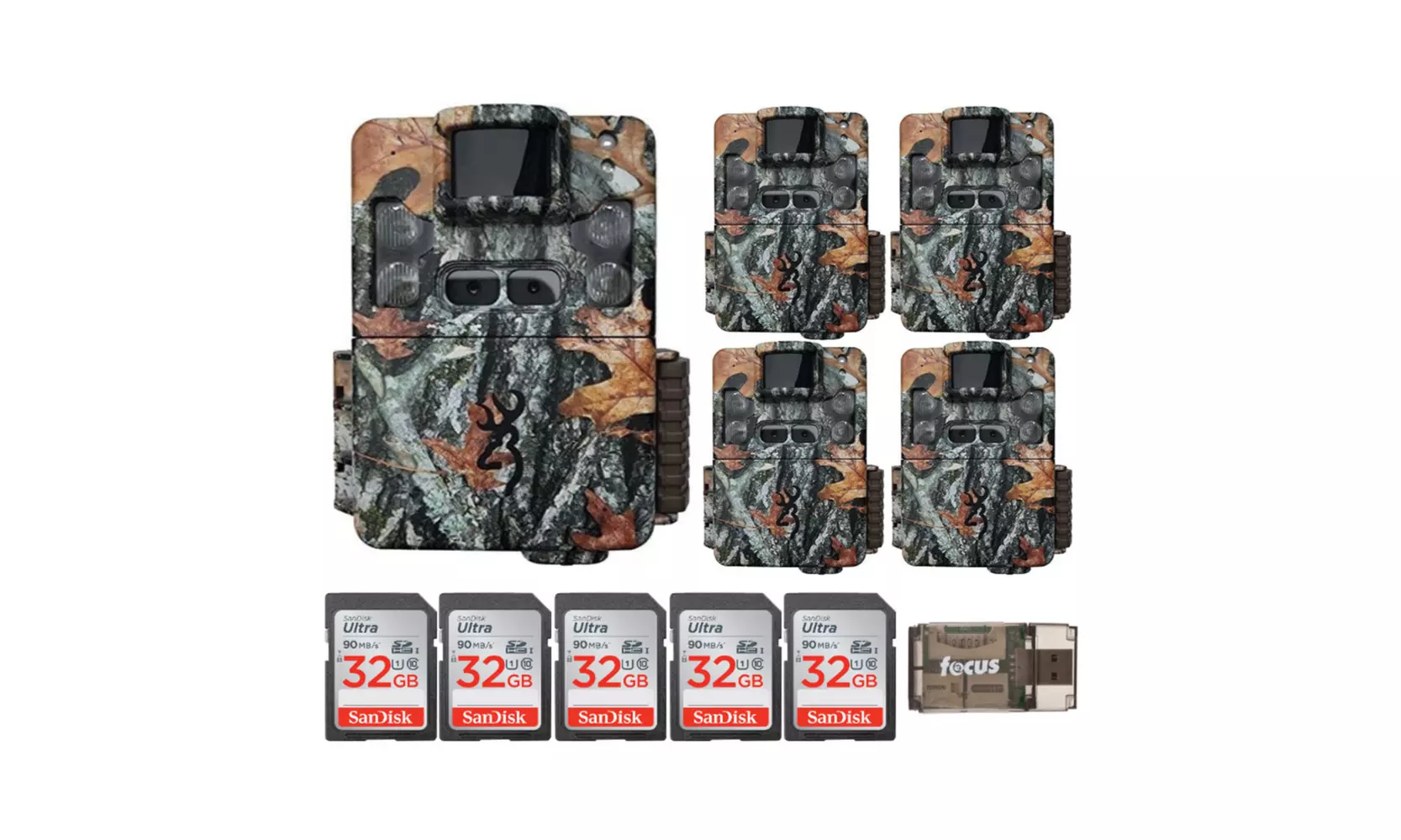 Browning Trail Cameras Strike Force Pro XD Dual Lens 24MP Game Cam 5-Pack Bundle - Primary Image