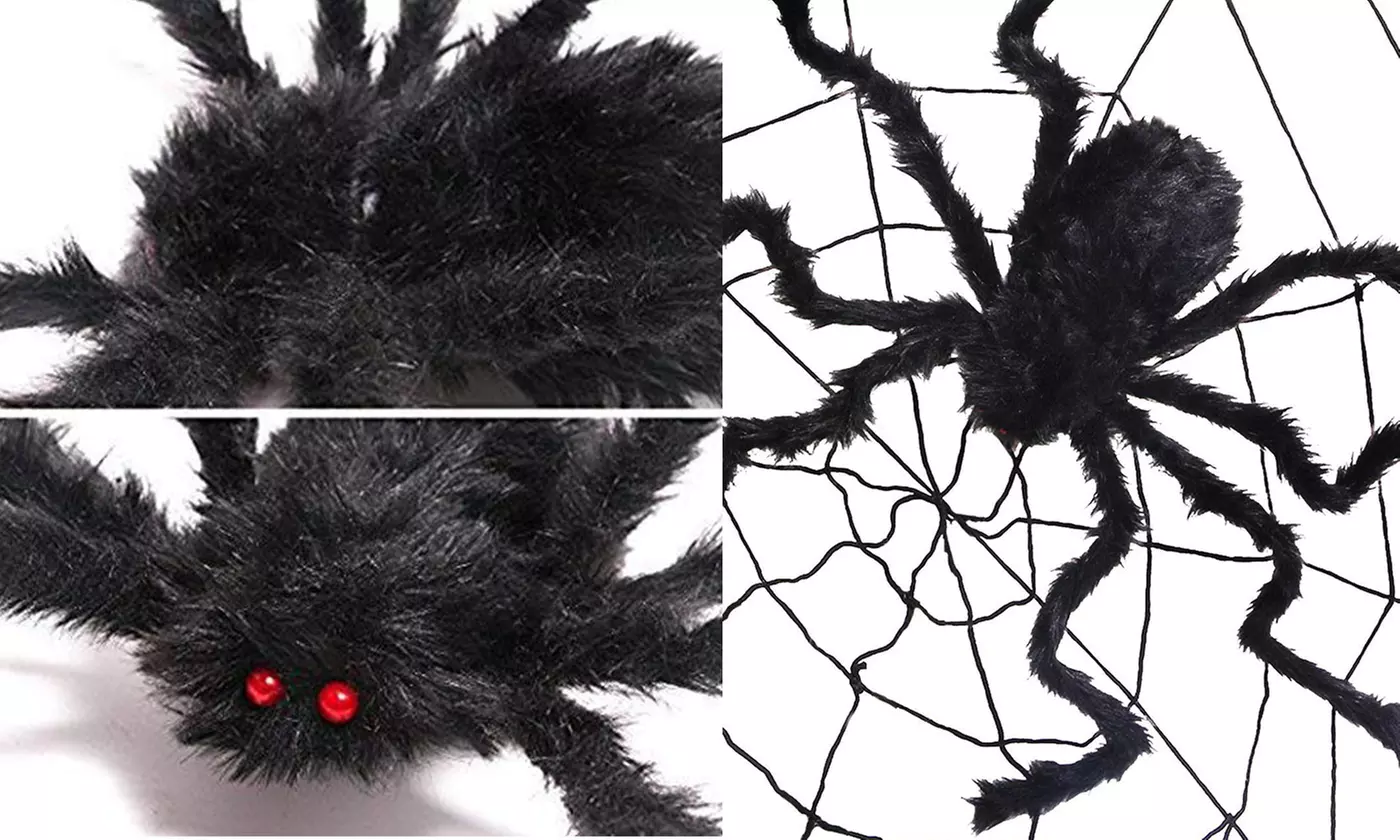 Giant Spider & Web Halloween Decoration Props