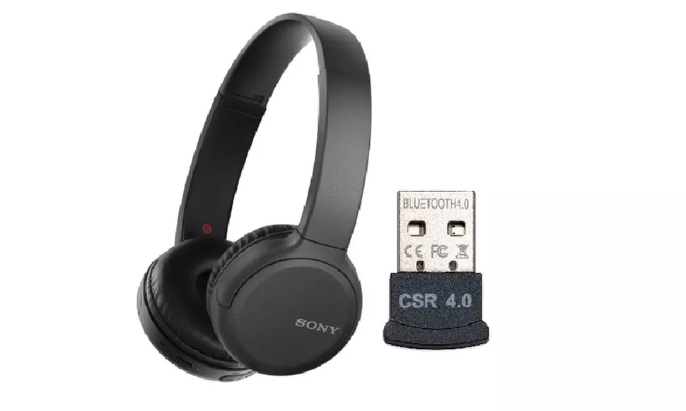 Sony WH-CH510 Wireless On-Ear Headphones with USB Bluetooth Dongle Adapter - Primary Image