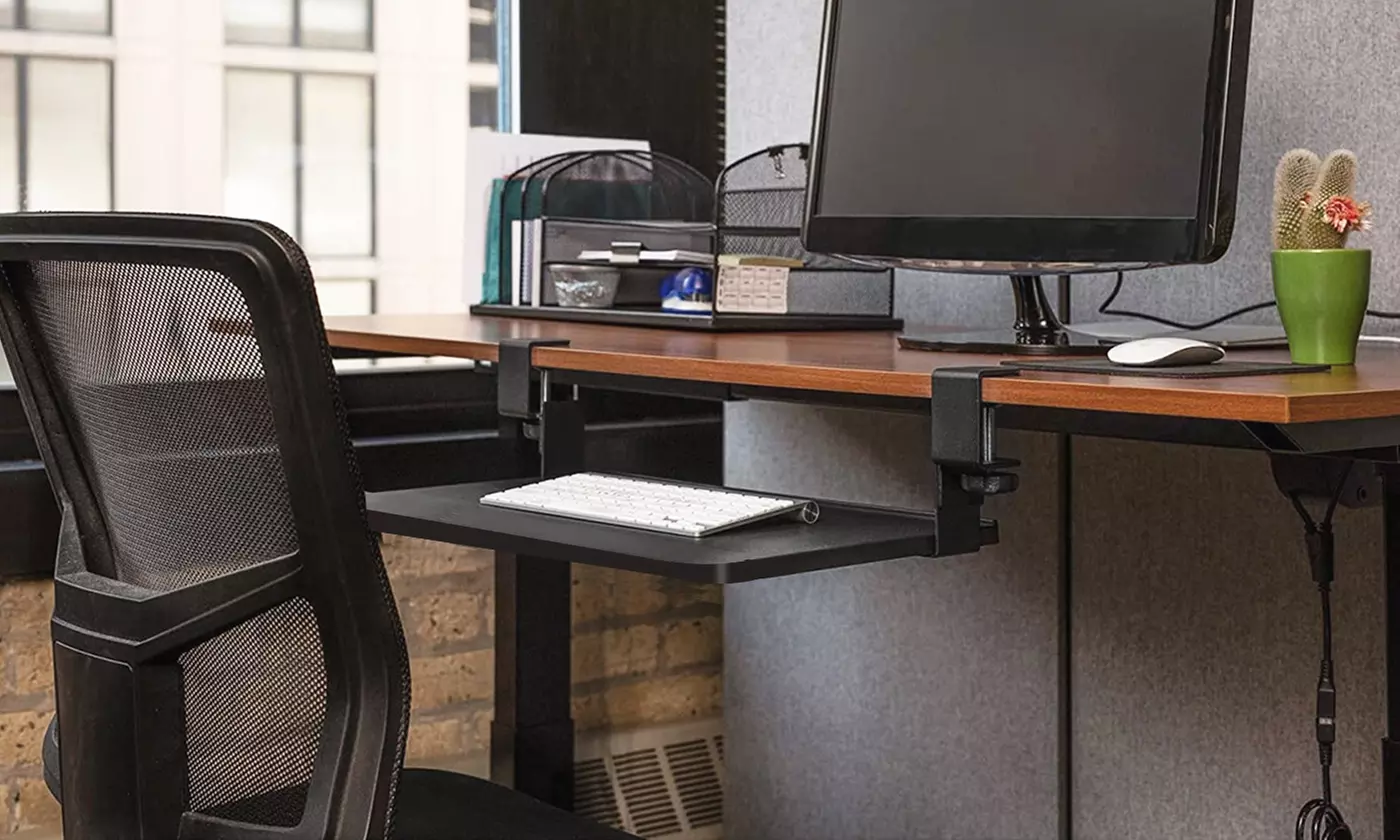  NewHome Retractable Under-Desk Keyboard and Mouse Tray