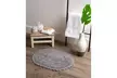 Ultra Soft Spa Cotton Crochet Oval Bath Mat , 21 x 34" - Gray - Second Medium