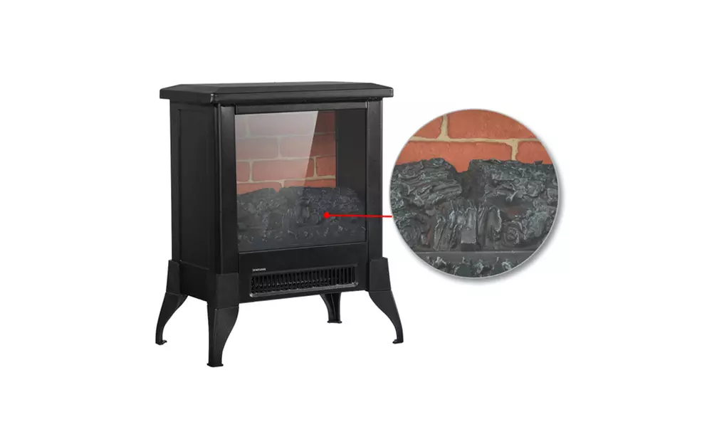 14 inch 1400w Freestanding Fireplace Fake Wood
