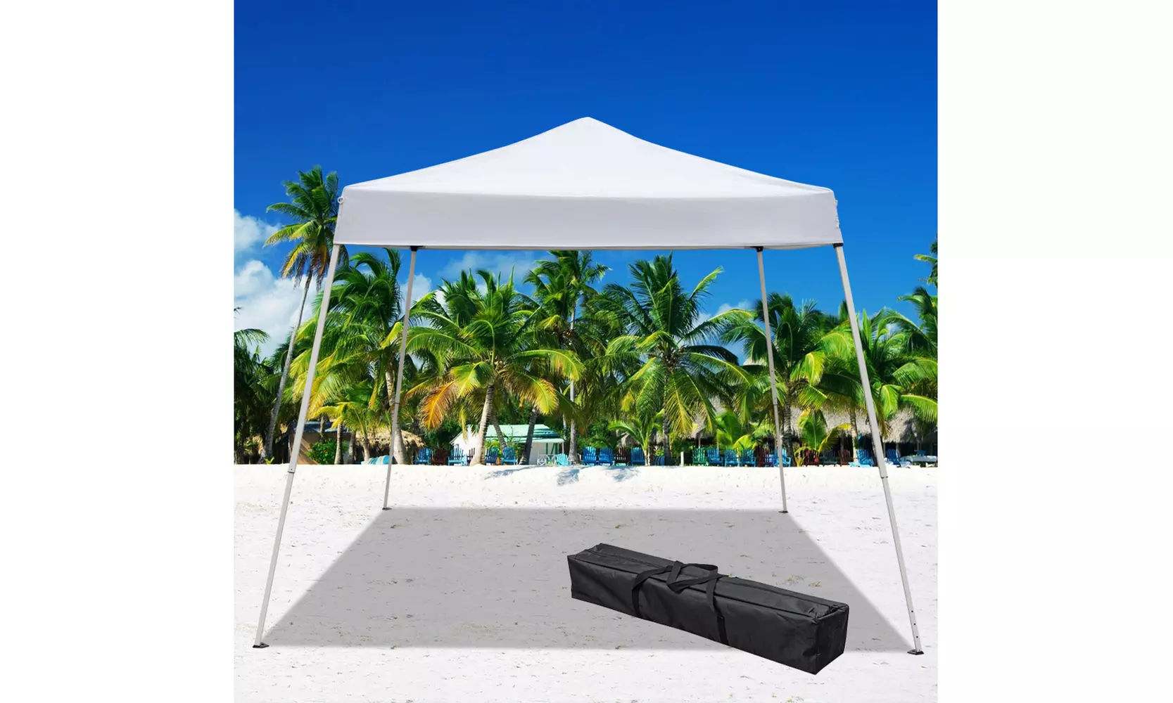 Ez Pop Up Wedding Party Tent Folding Gazebo Beach Canopy w/Carry Bag - Primary Image