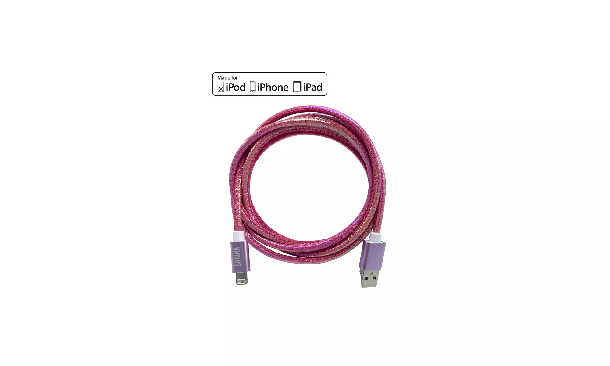 SARINA 6FT Apple MFI Certified Lightning To USB Charging Cable - Primary Image