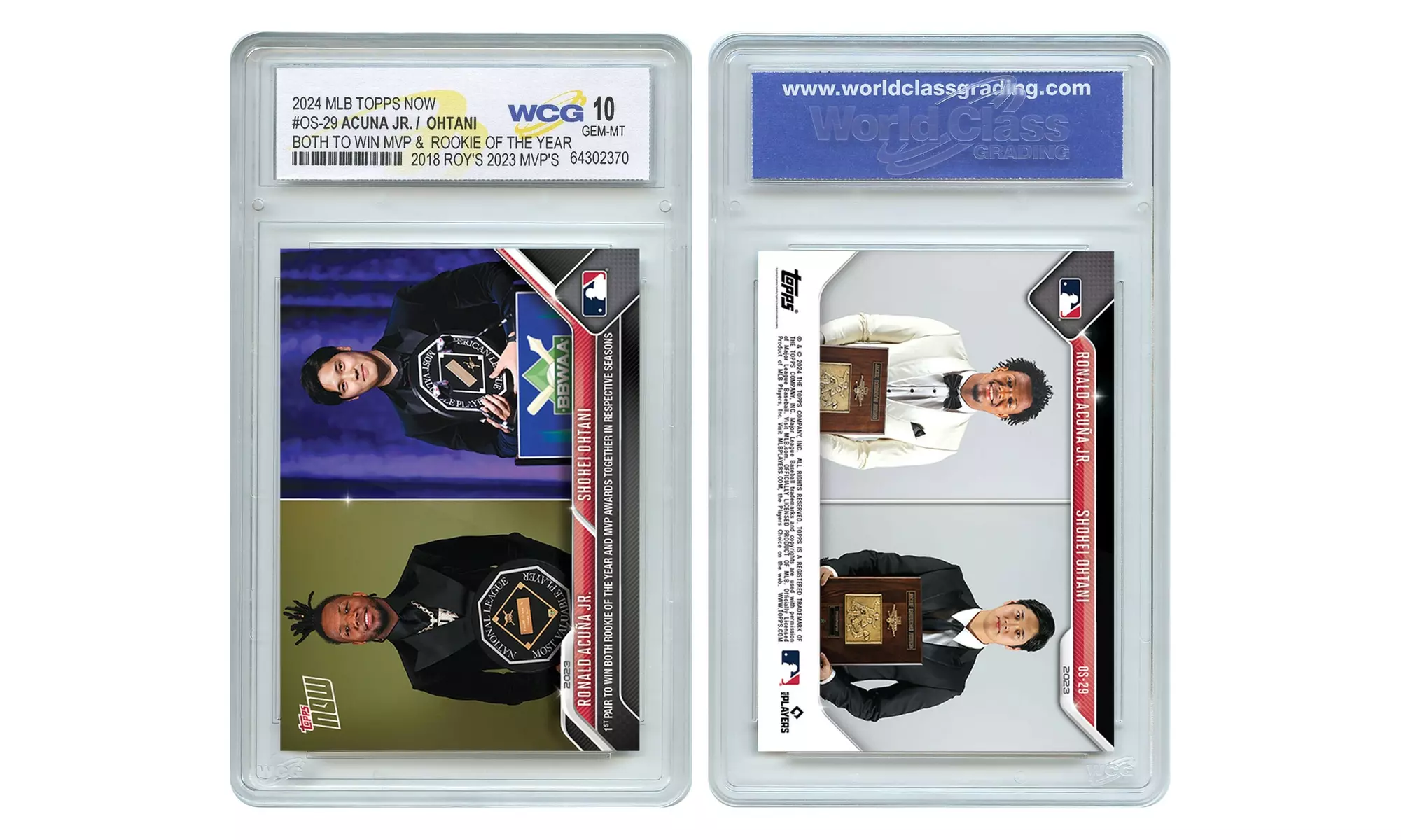 2024 Topps Now Ronald Acuna Jr / Shohei Ohtani Dual Card #OS-29 MVP ROY - GM 10 - Second Medium