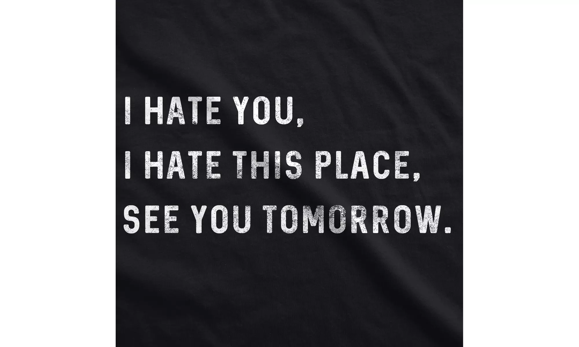 Mens I Hate You I Hate This Place See You Tomorrow Tshirt Funny Sarcastic Tee - Second Medium