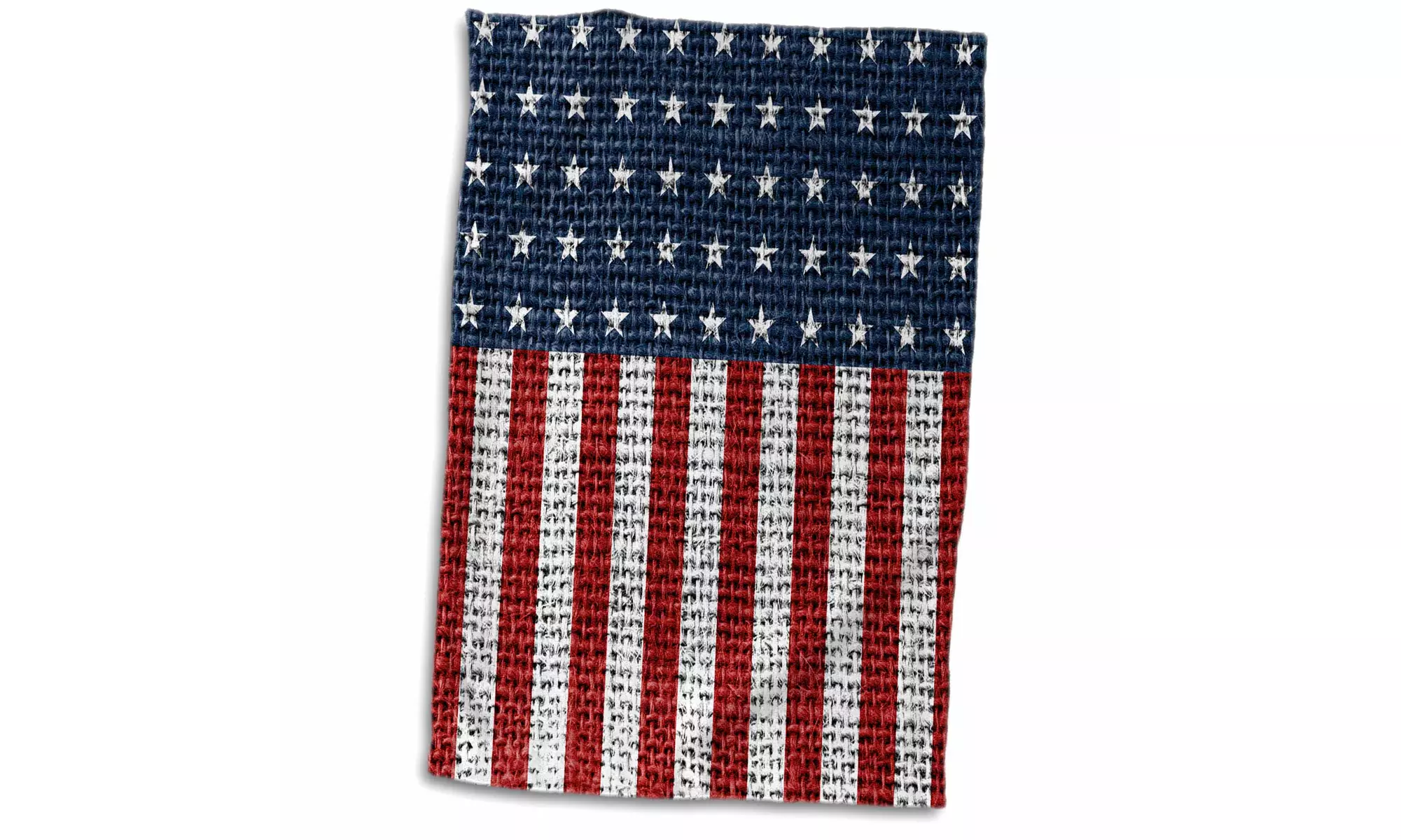  Towel - Stars And Stripes American Flag Printed On Jute Material - Primary Image