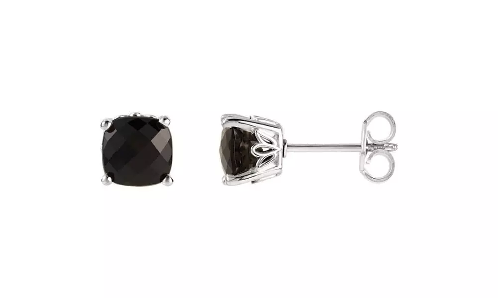 Paris Jewelry Sterling Silver Onyx Earrings