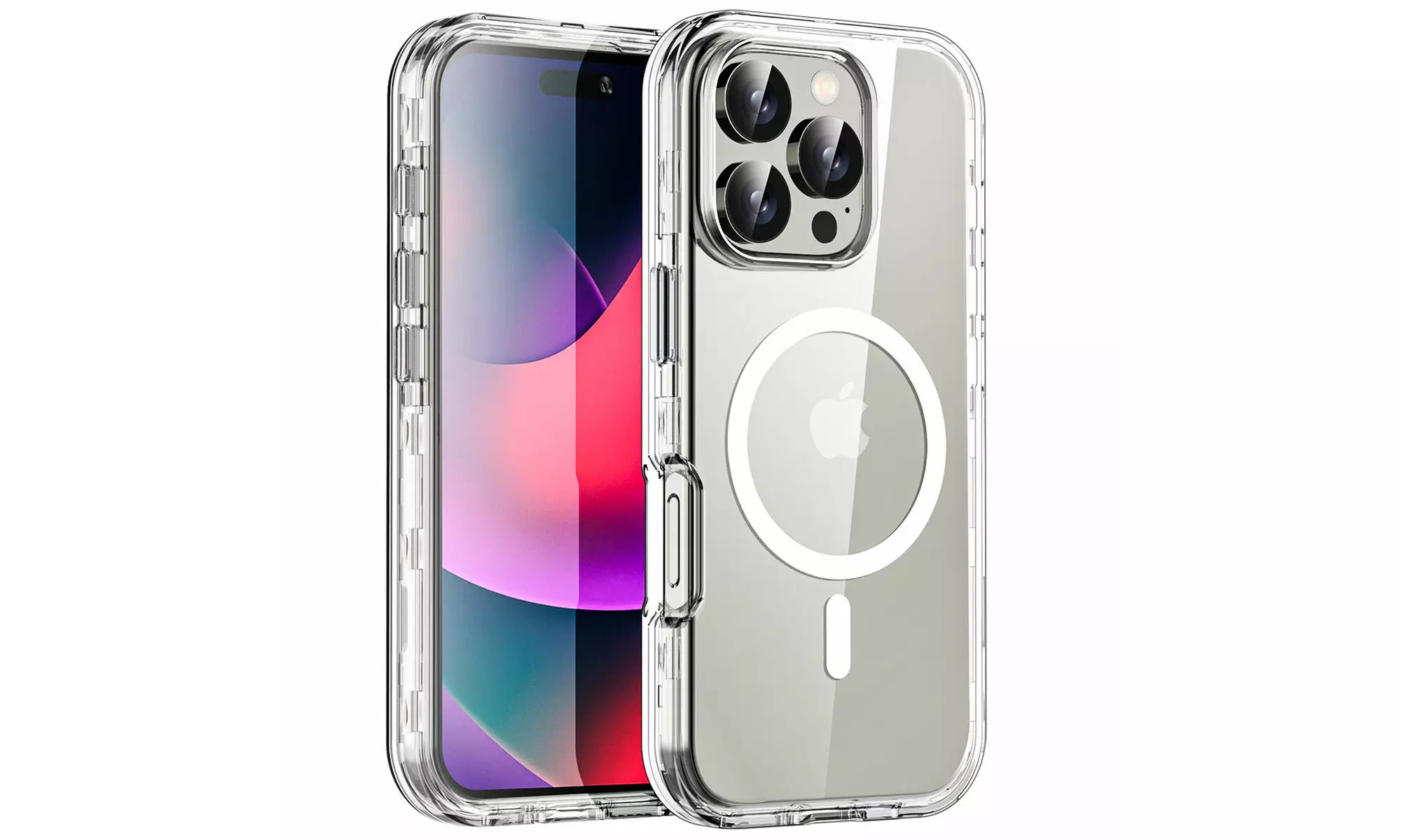 MagSafe Clear Case For iPhone 16 Pro Max 16 Heavy Duty Shockproof 3-Layer Cover