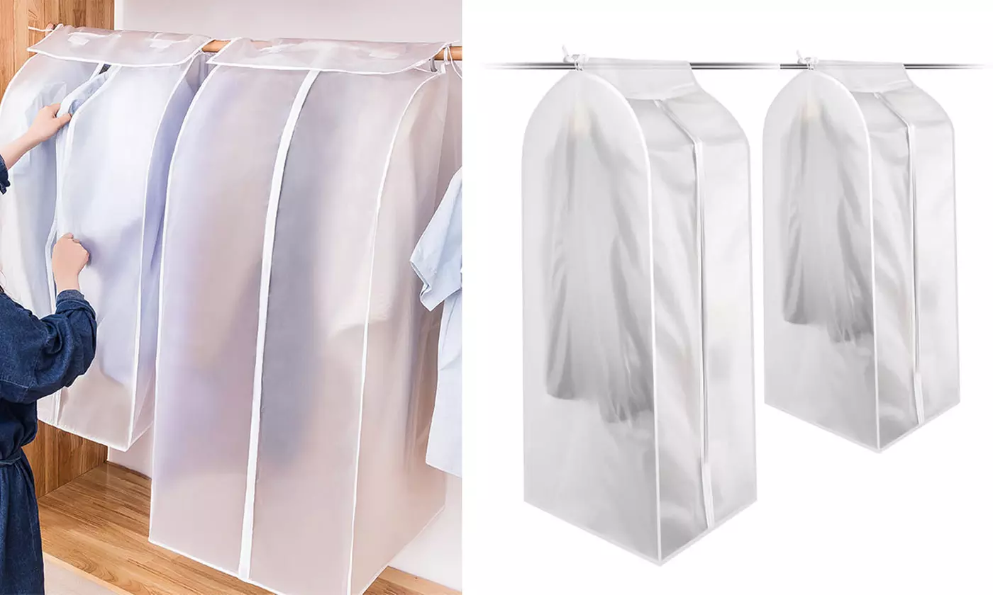 Moisture-proof Dust-proof Coat Hanging Clothes Storage Bag Garment Bag - Primary Image