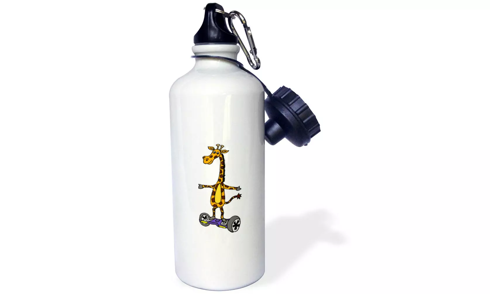  Water Bottle Funny Giraffe Using Motorized Skateboard  - Primary Image
