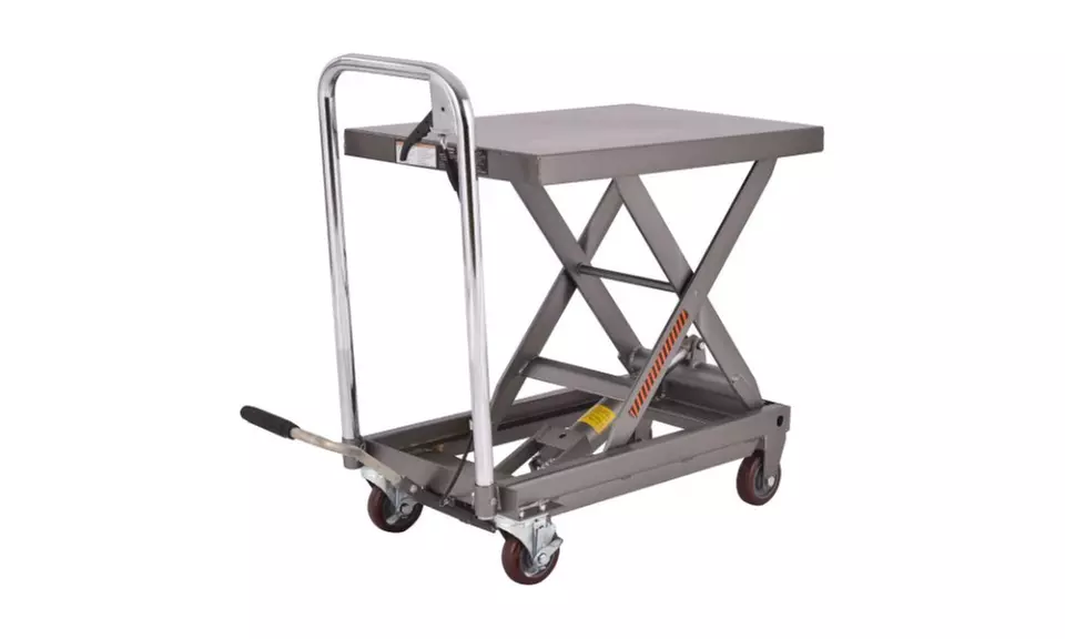 Rolling Table Cart 500LB Capacity Hydraulic Cart withFoot Pump Dolly Heavy Duty - Primary Image