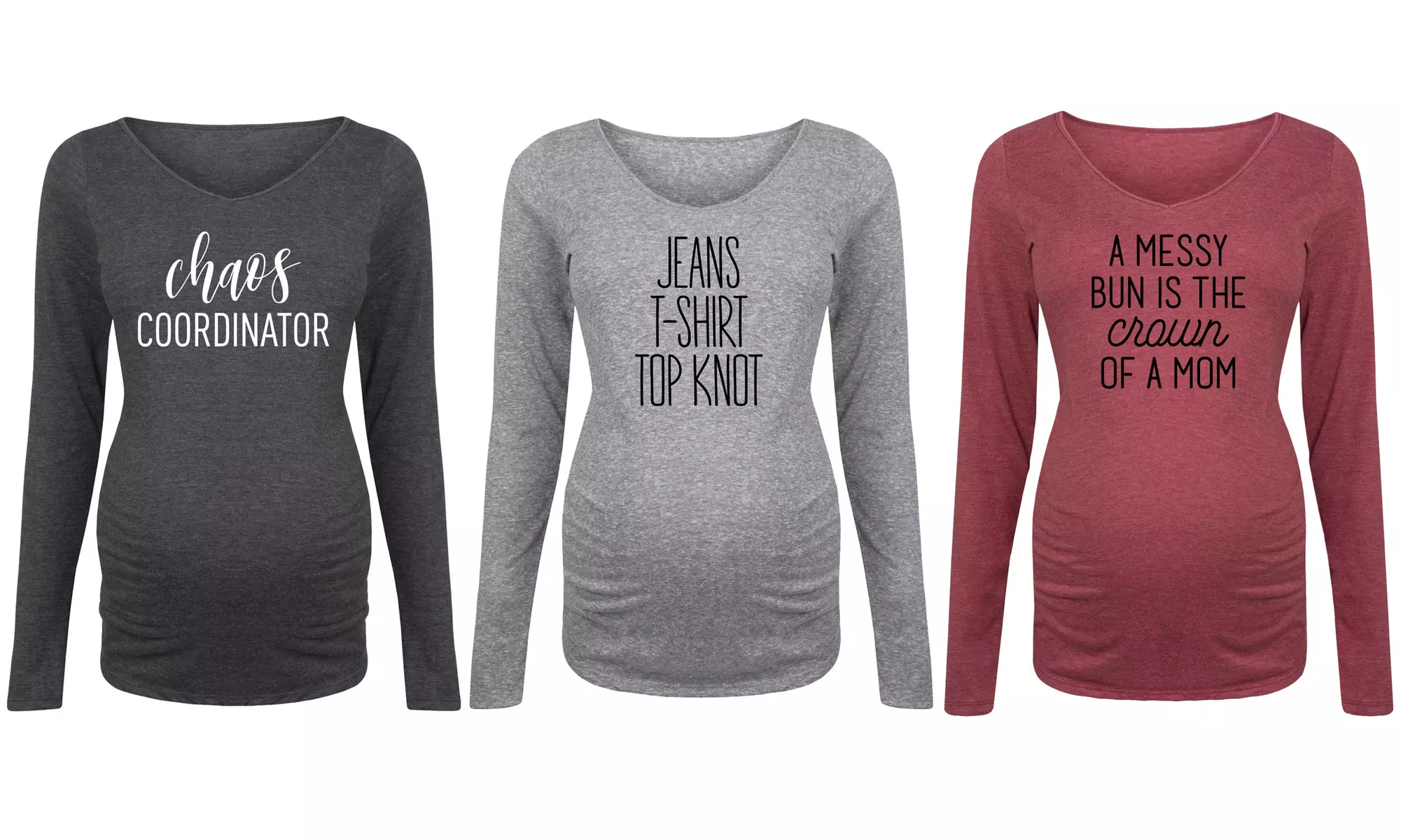 Maternity Scoop Neck Graphic Tees - Primary Image