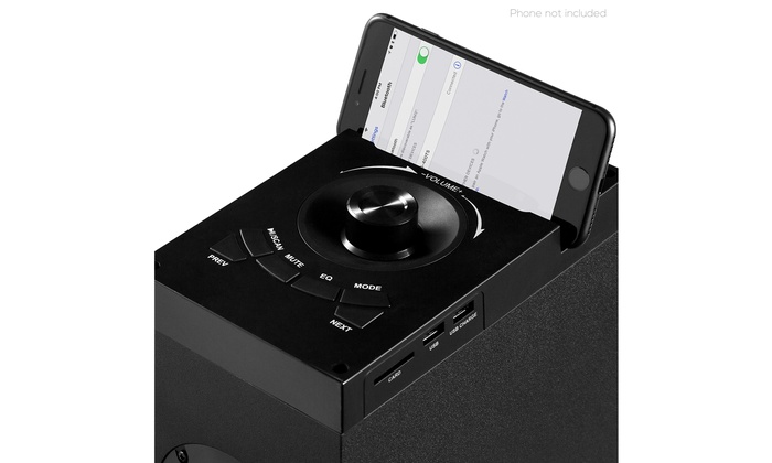 Bluetooth Wireless 2.1 Ch Tower Speaker System with Built in Dock