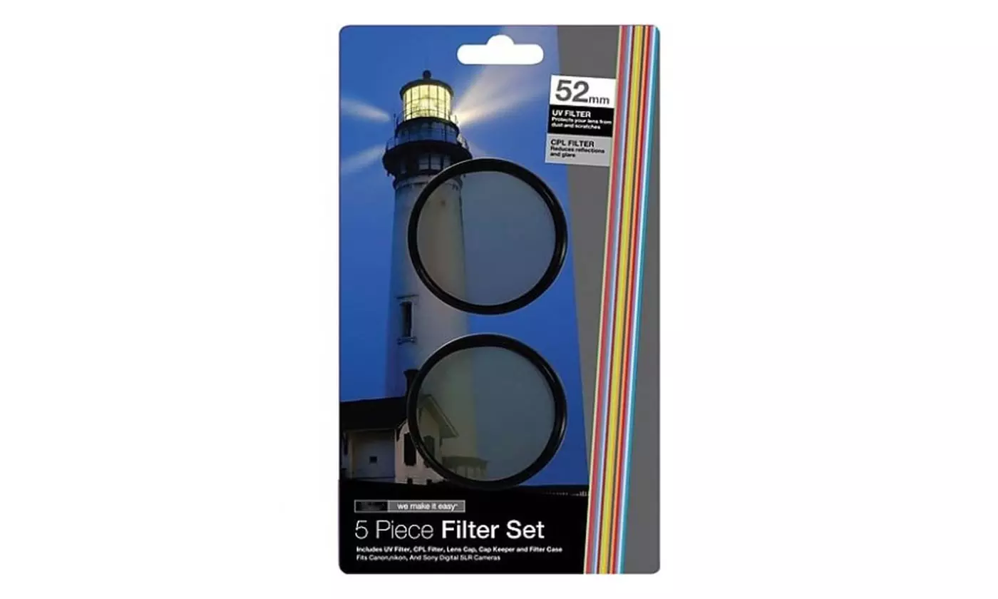 New Polarizing Multi-Coated Color Correction Ultraviolet 52 mm Filter Set 5 pc - Primary Image