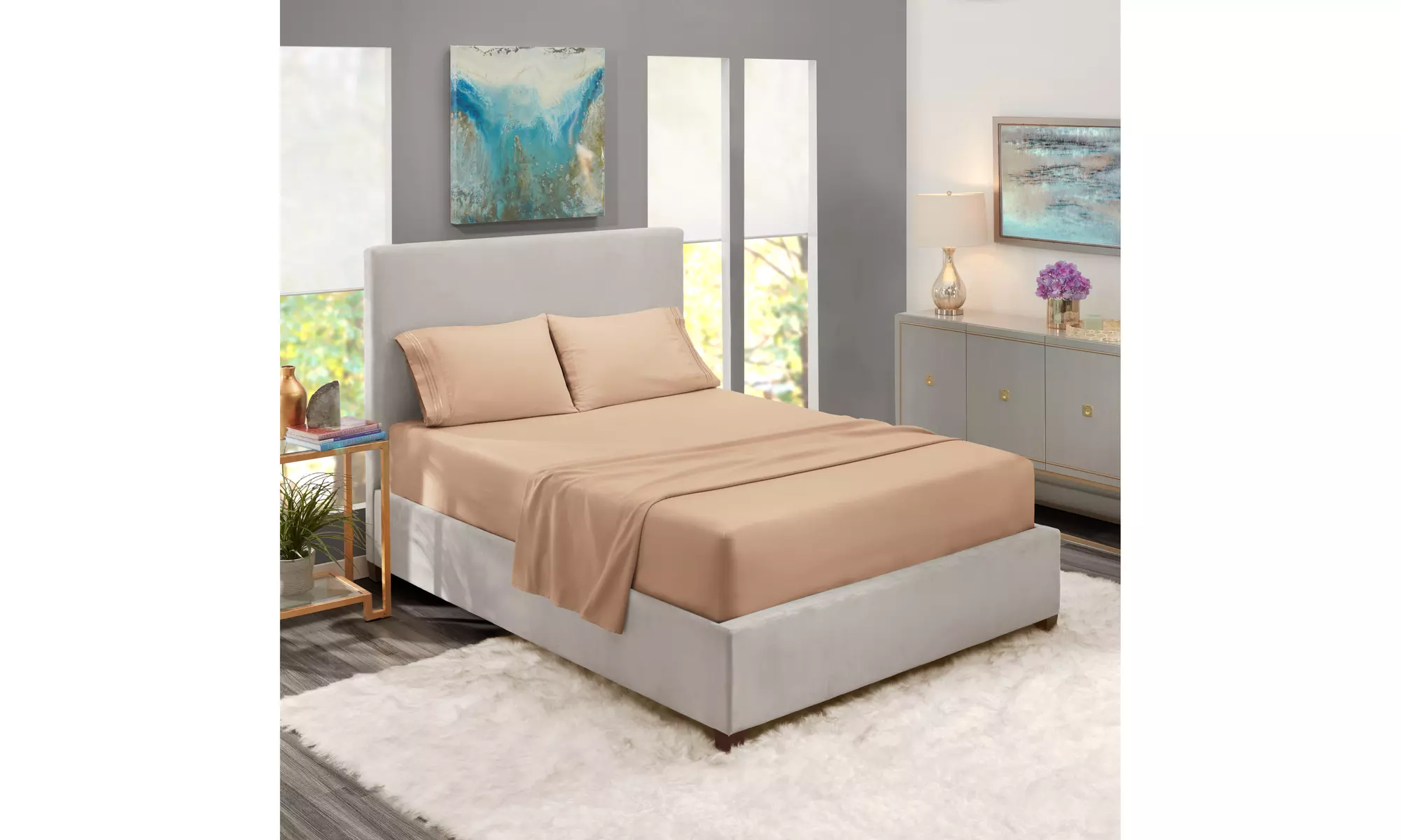 Nestl Premium Deep Pocket Extra Soft 1800 Microfiber Bed Sheet Set