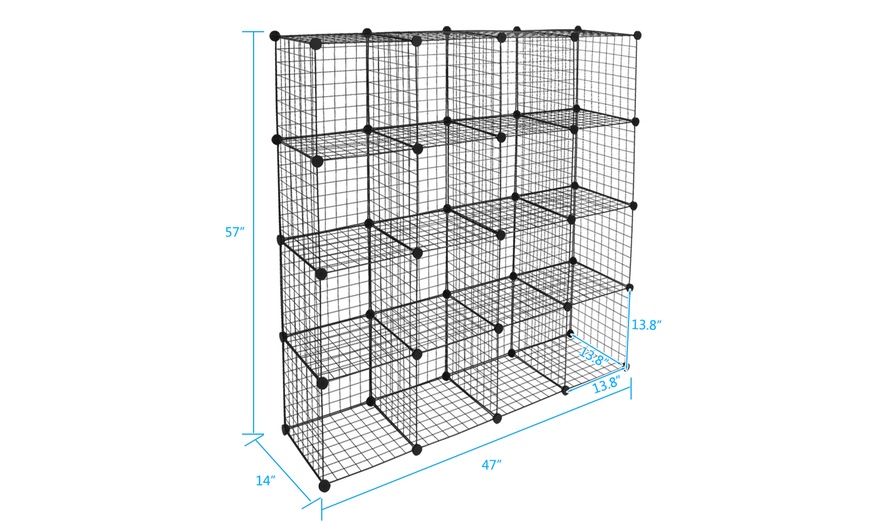 16-Cube Metal Grids Multifunction Storage Organizer | Groupon