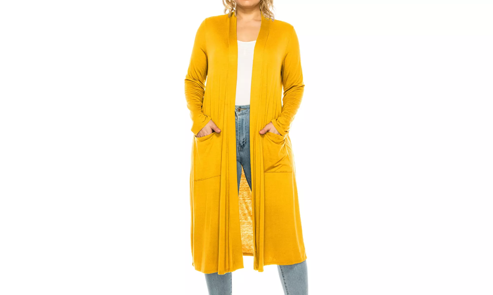 MOA Collection Women's Plus Size Long Sweater Cardigan