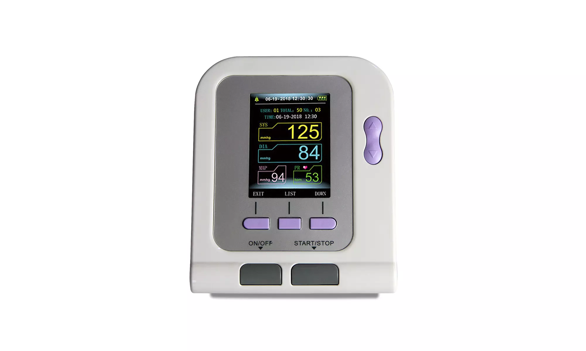 FDA Digital Upper Arm Blood Pressure Monitor NIBP cuff SpO2 Probe Software - Primary Image