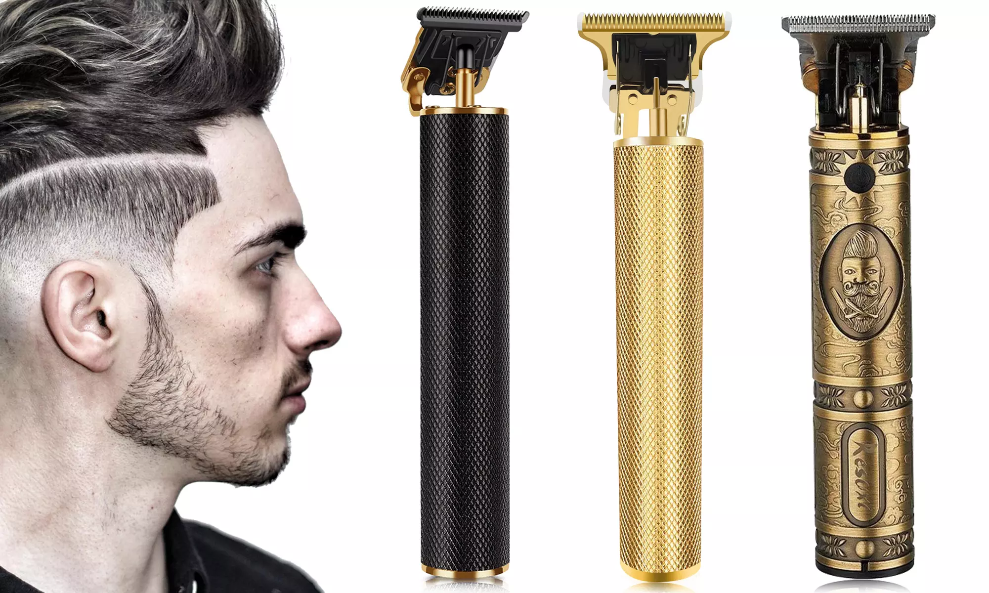 Electric Hair Trimmer Rechargeable Hair Clipper T-Blade Cutting for Men Gifts - Primary Image