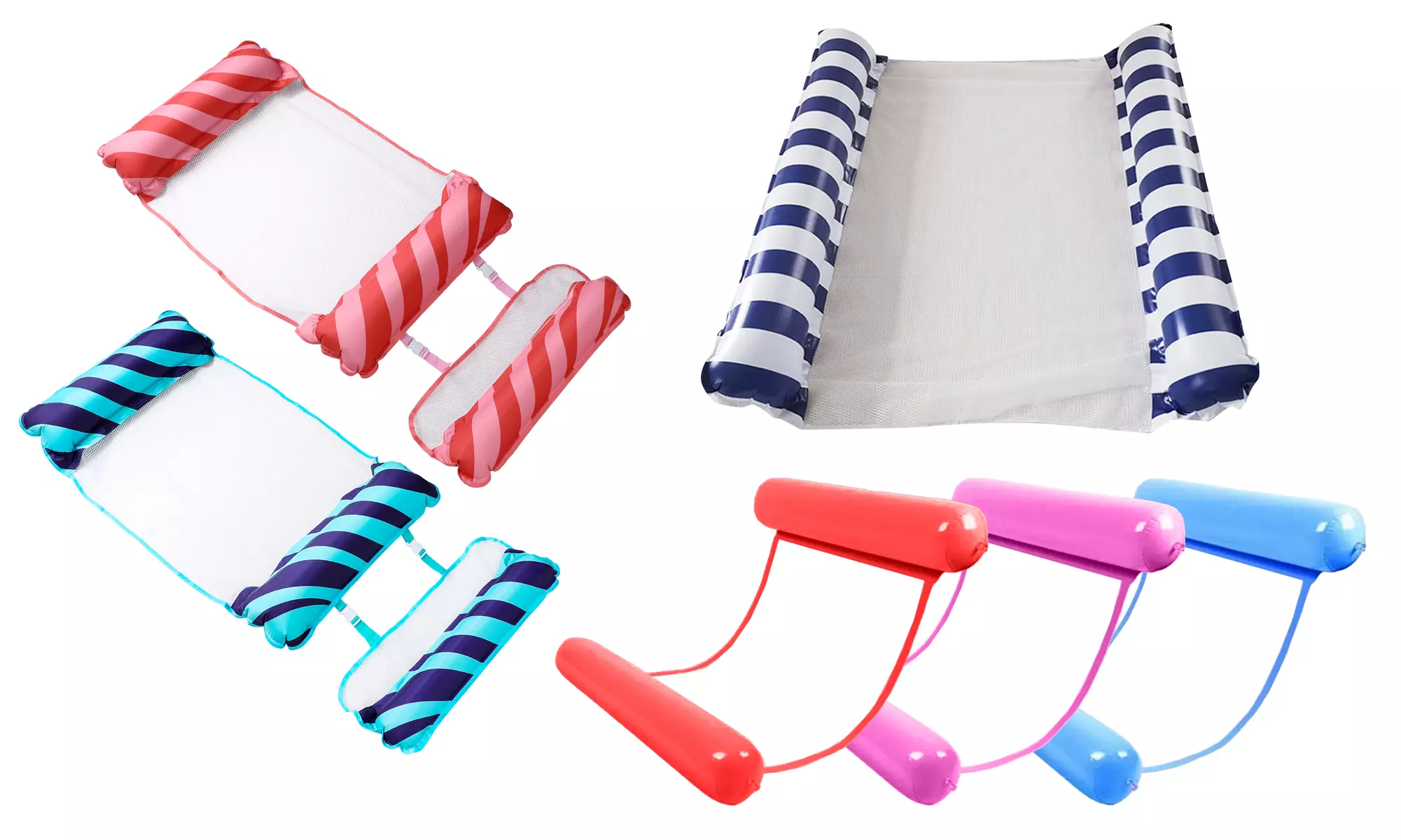 Pool Floats Inflatable Water Lounger Hammock Summer Fun Swimming Pool Rafts - Primary Image