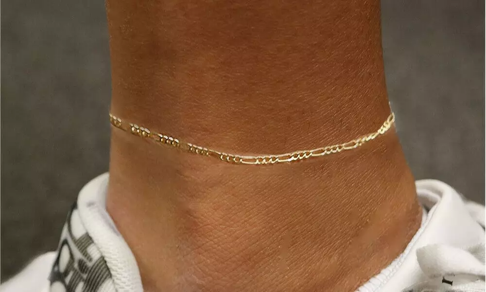  Italian Made 925 Sterling Silver Gold Anklet Chain Collection 9" and 10" Option