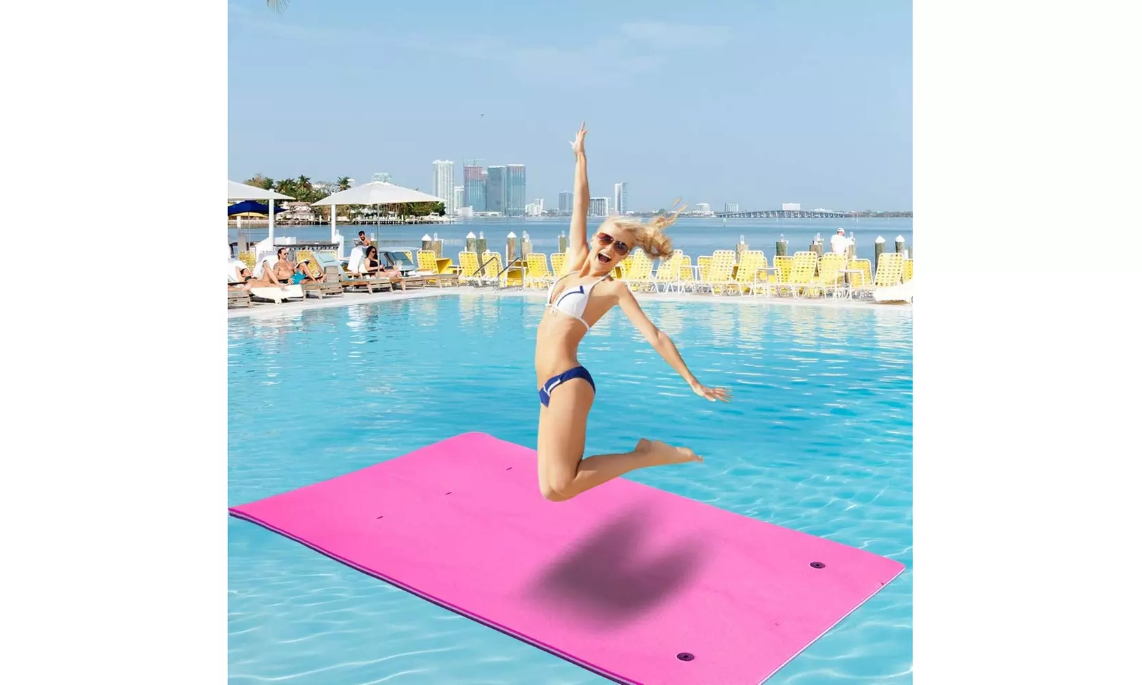 18ft x 6 ft Floating Mat, for Pool, Beach, Ocean, Lake - Primary Image