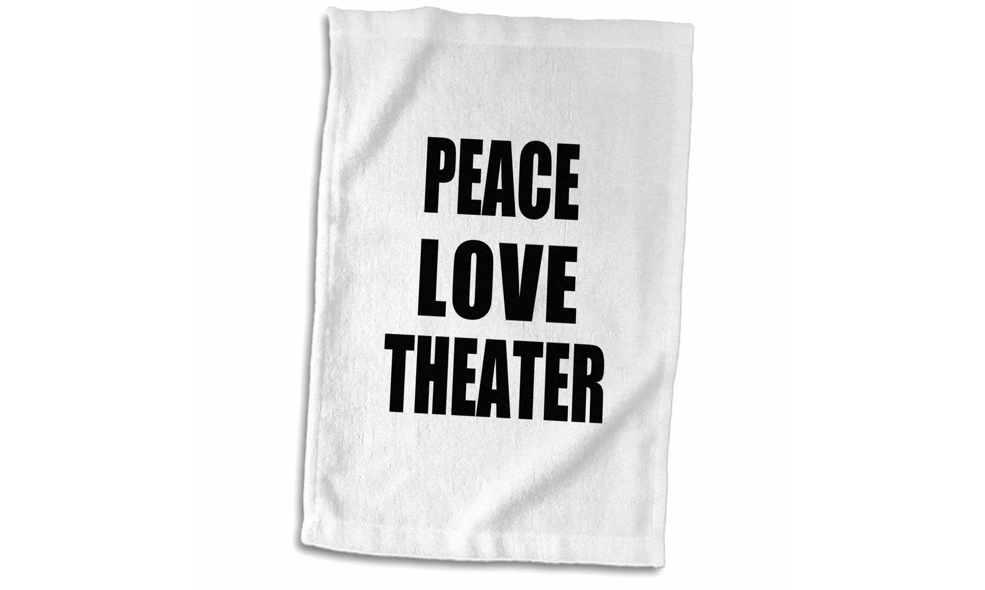  Towel - Peace Love and Theater - Things that make me happy - theater buff gift - Primary Image