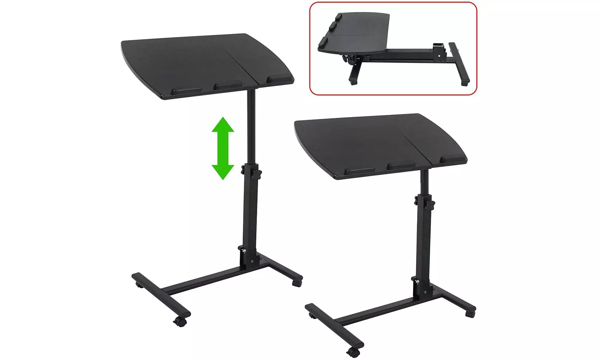 ZENY Mobile Laptop Stand, Rolling Desk Cart - Second Medium