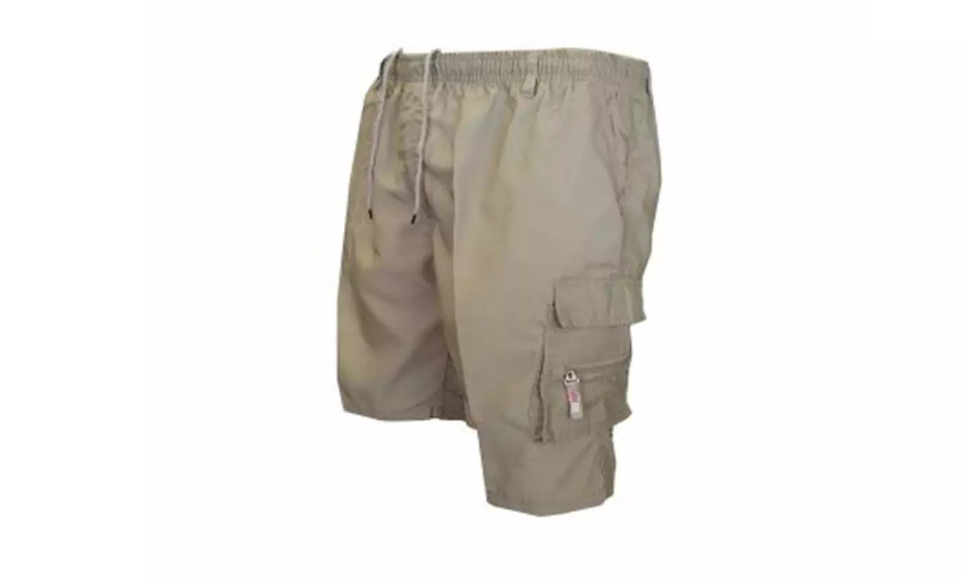 Men's Casual Cargo Shorts Elasticated Waist Half Pant Sport Work Trousers - Second Medium