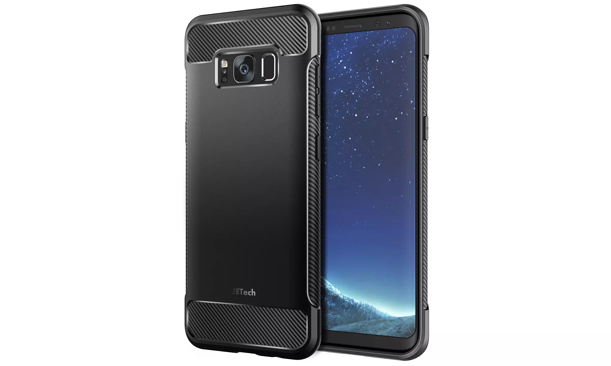 Slim Fit Case for Samsung Galaxy S8/S8 Plus, Thin Cover with Carbon Fiber Design - Primary Image