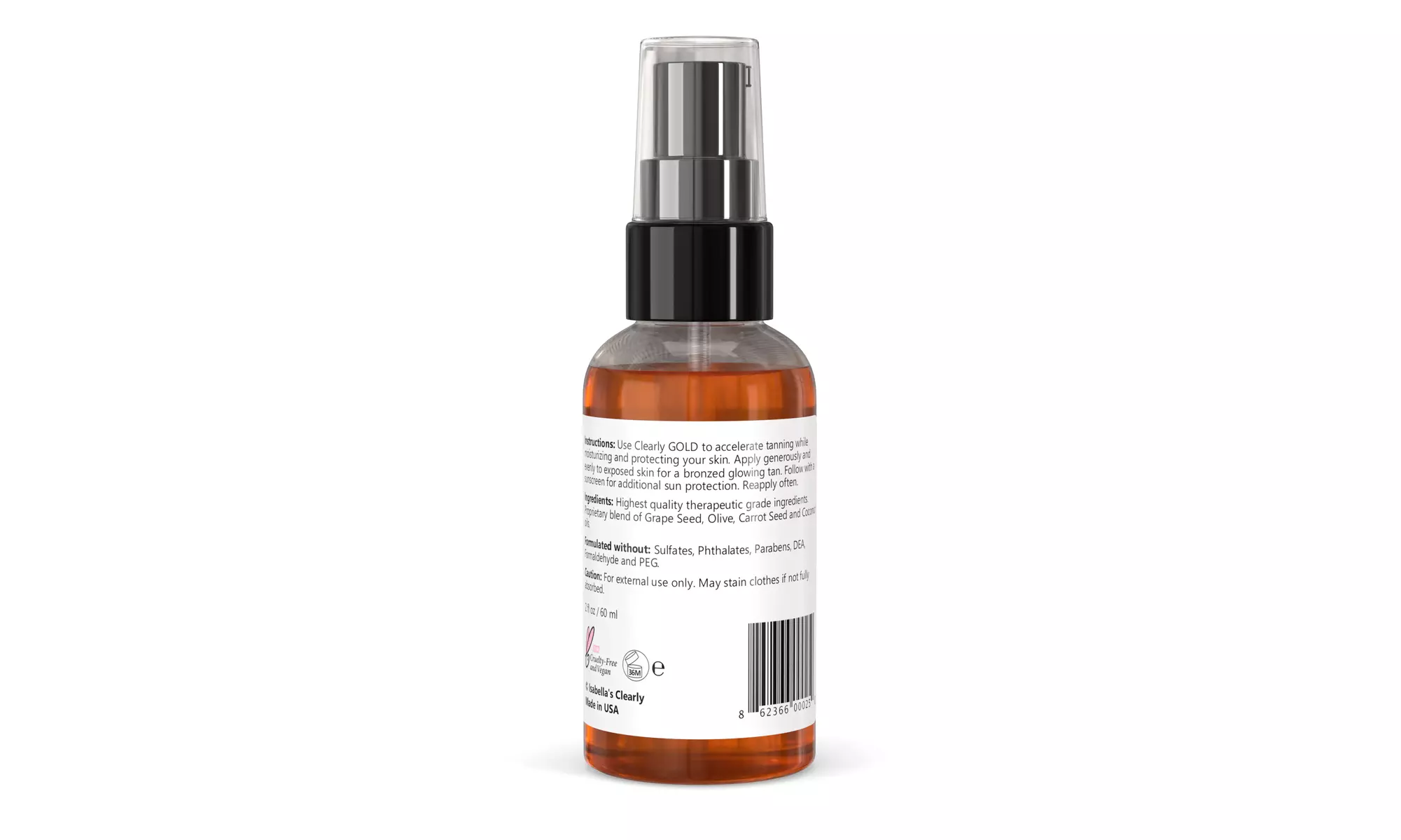 Clearly GOLD, Bronzing & Hydrating Sun Tanning Oil and Moisturizer - Second Medium