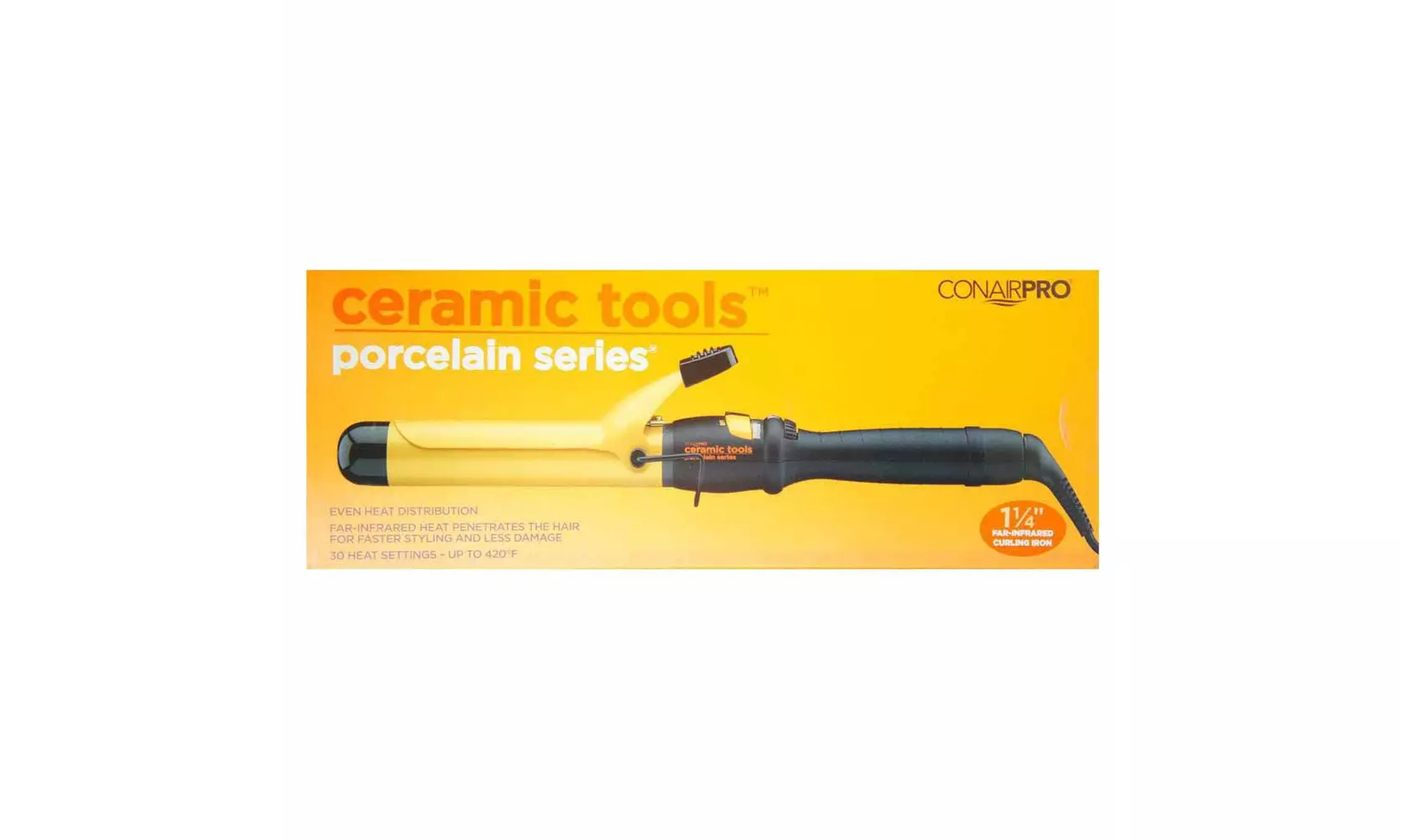 Conair Pro CPP125S Ceramic Tools Porcelain Series Far-Infrared Iron 1 1/4" - Primary Image
