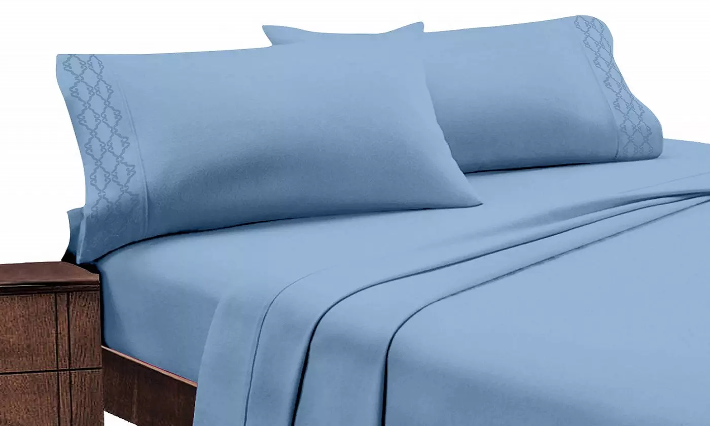 Home Sweet Home Extra Soft Deep Pocket Embroidered Sheet Set