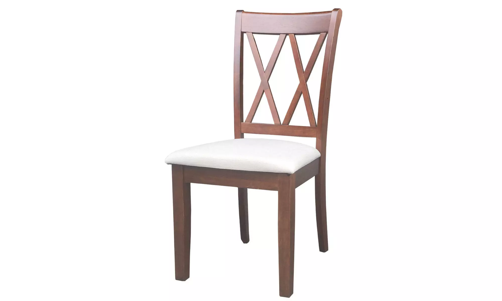 Set of 2 Dining Side Chairs Fabric Upholstered Seat Armless High Back Furniture