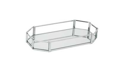 Octangular Design Mirror Vanity Tray