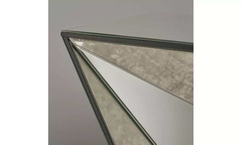 Amler Geometrical Mirrored Side Table - Second Medium