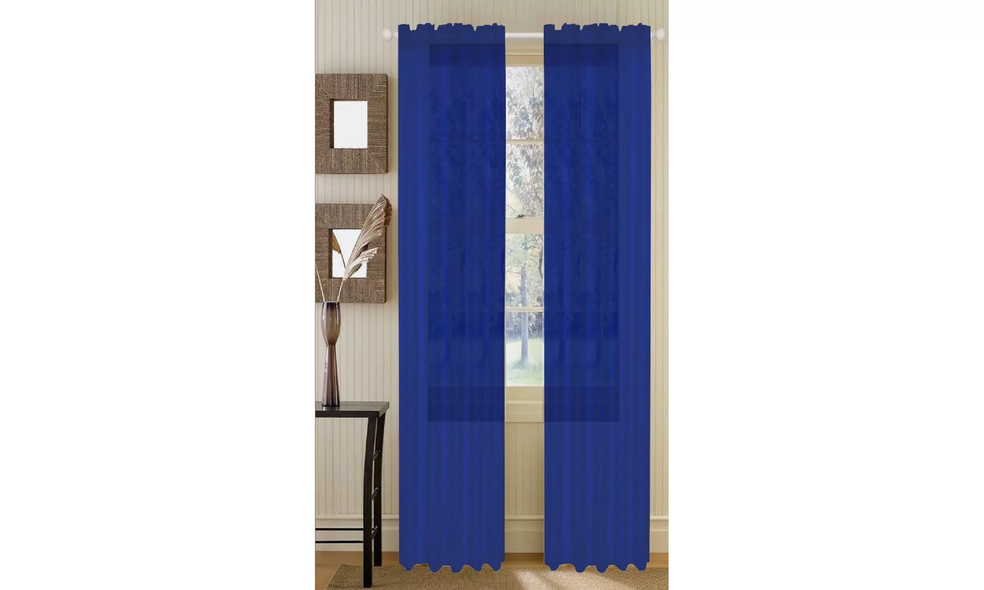 Dayton Collection: Sheer Rod Pocket Curtain Panels (2-Pack)