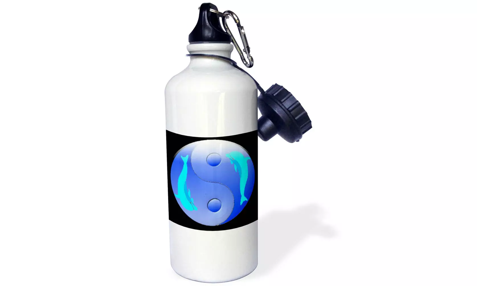  Water Bottle - Ying Yang Dolphin Symbol - 21oz  - Primary Image