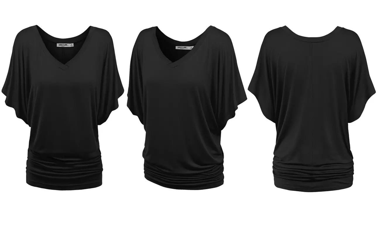 Women's Dolman Top S-3X  by Made by Johnny Plus Size 