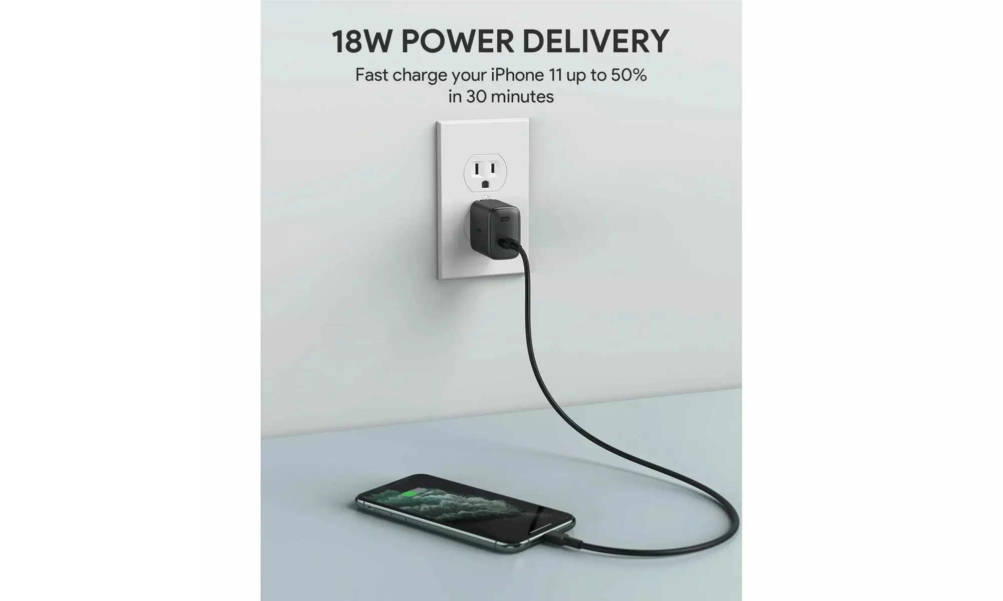 AUKEY Swift Charger USB C 3.0 Foldable Plug 18W PA-F1