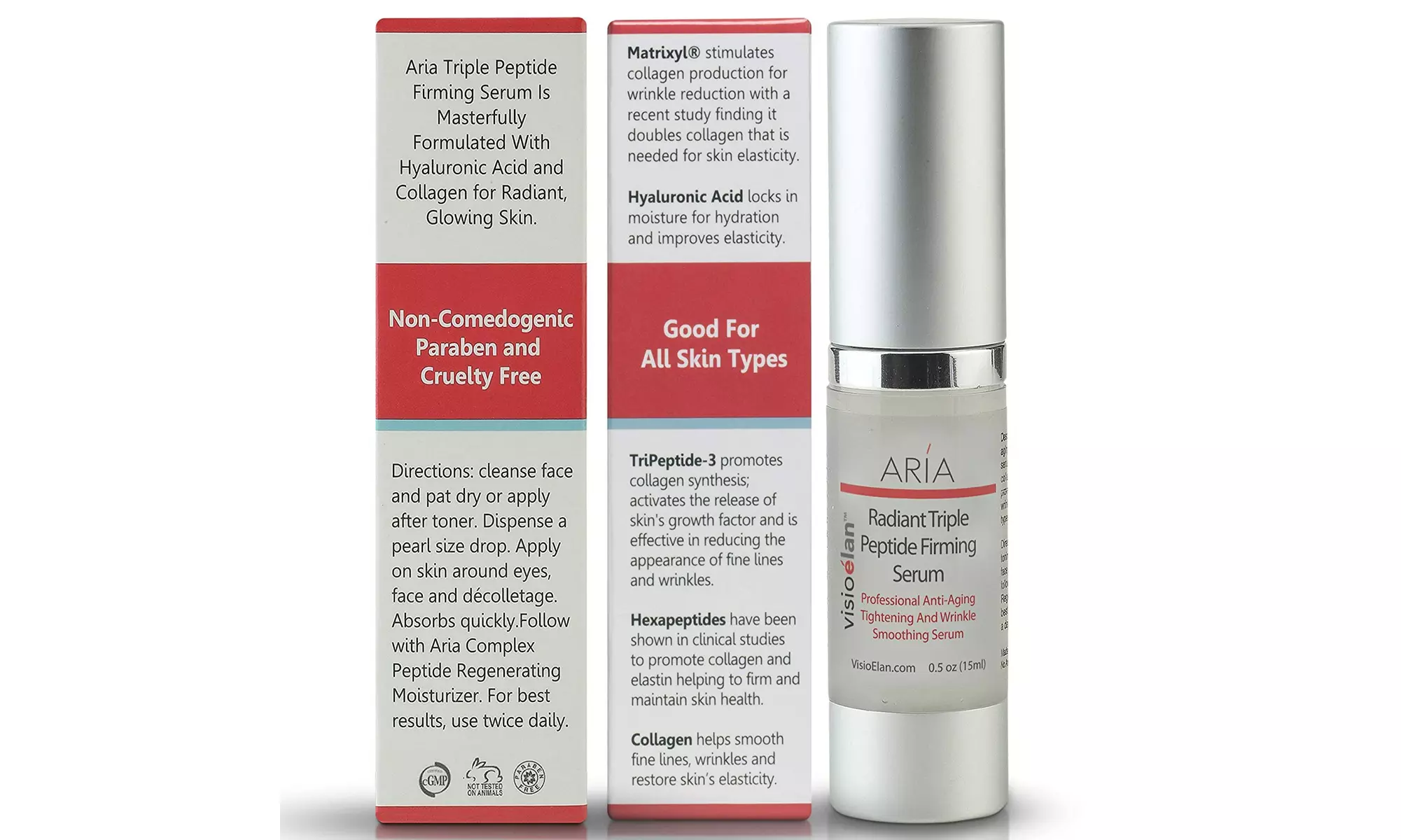 3 Peptide Firming Serum For Skin & Face With Hyaluronic Acid & Collagen - Primary Image