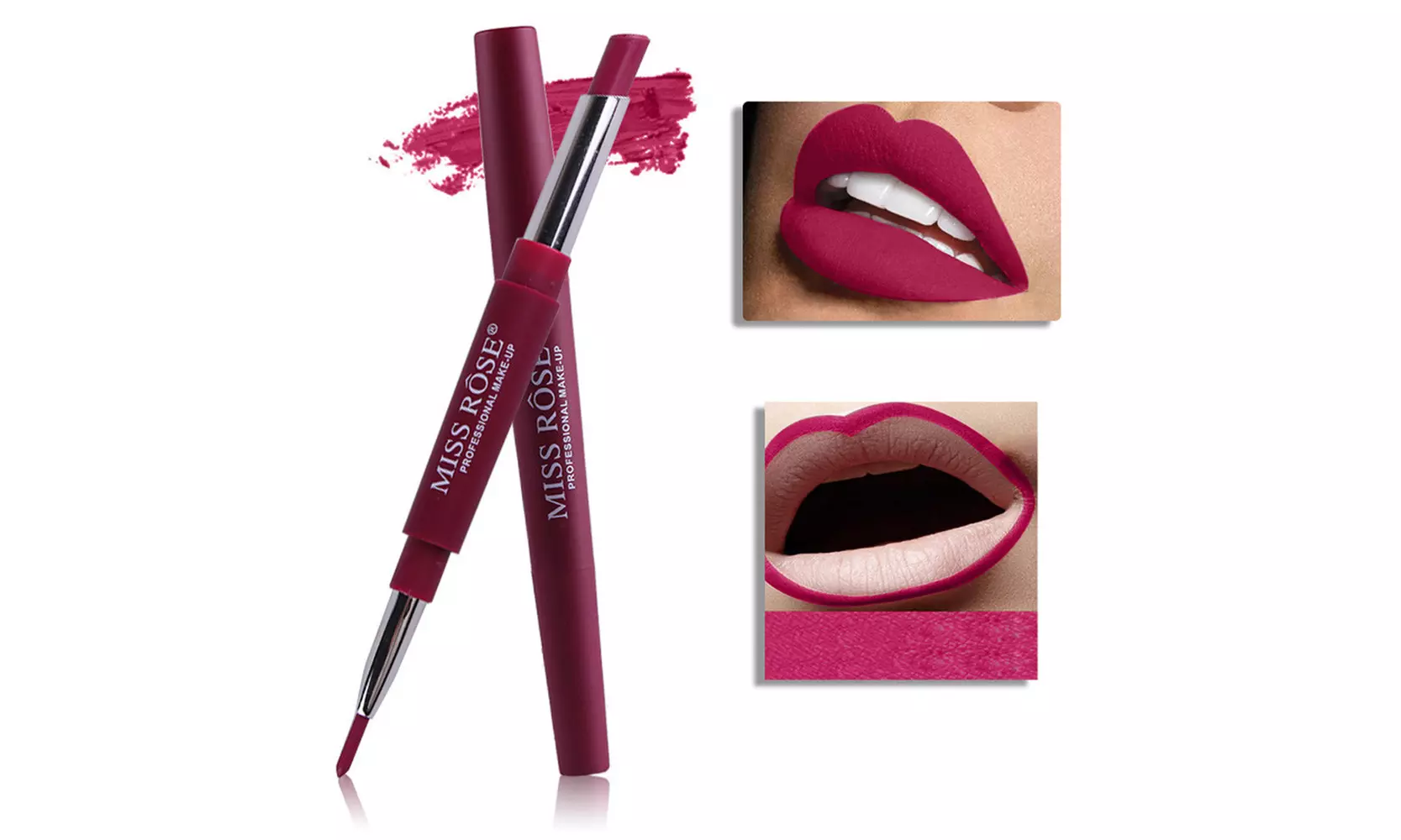 MISS ROSE Double-end Lasting Lipliner Waterproof Lip Liner Stick Pencil 8 Color - Primary Image