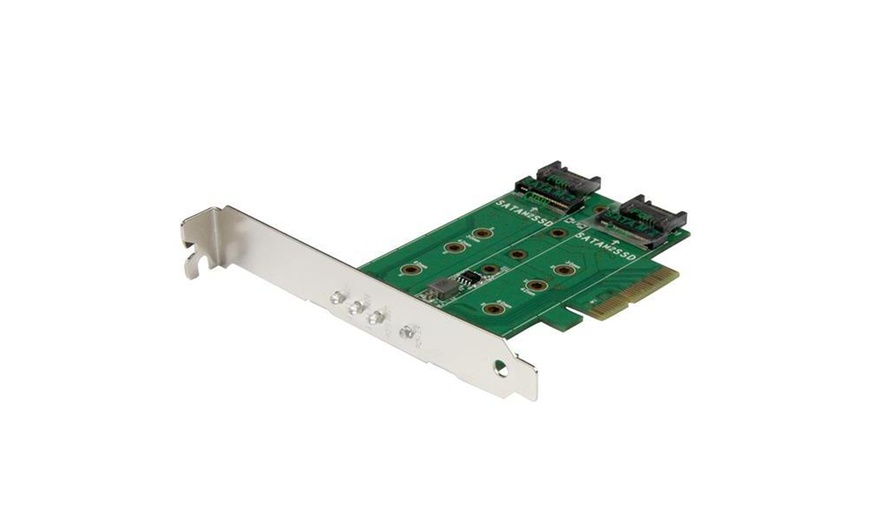 Image 2: StarTech PEXM2SAT32N1 3-Port M.2 SSD Adapter Card 1 x PCIe M.2, 2 x SATA III M.2