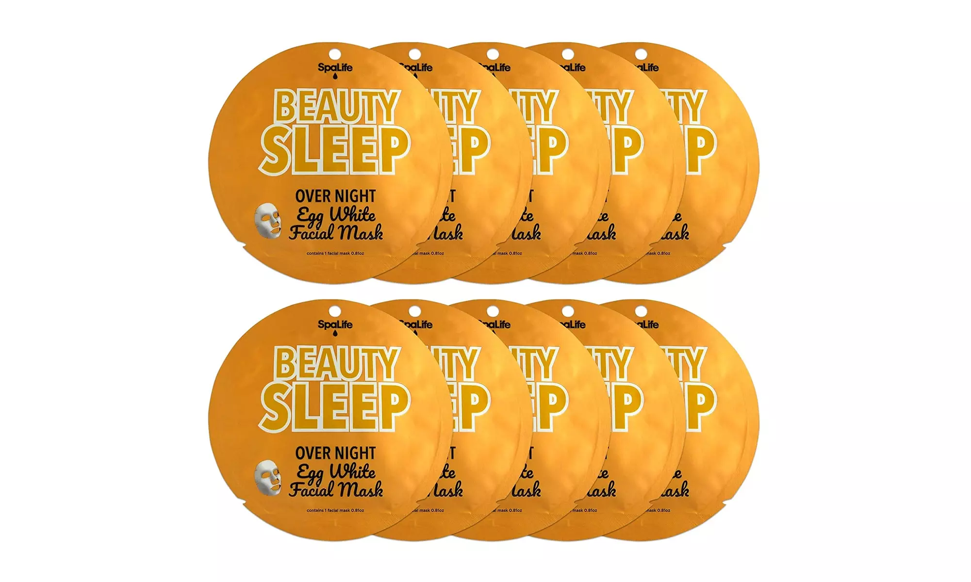 SpaLife Deluxe Beauty Sleep Overnight Egg White Facial Mask, 10 Count - Primary Image