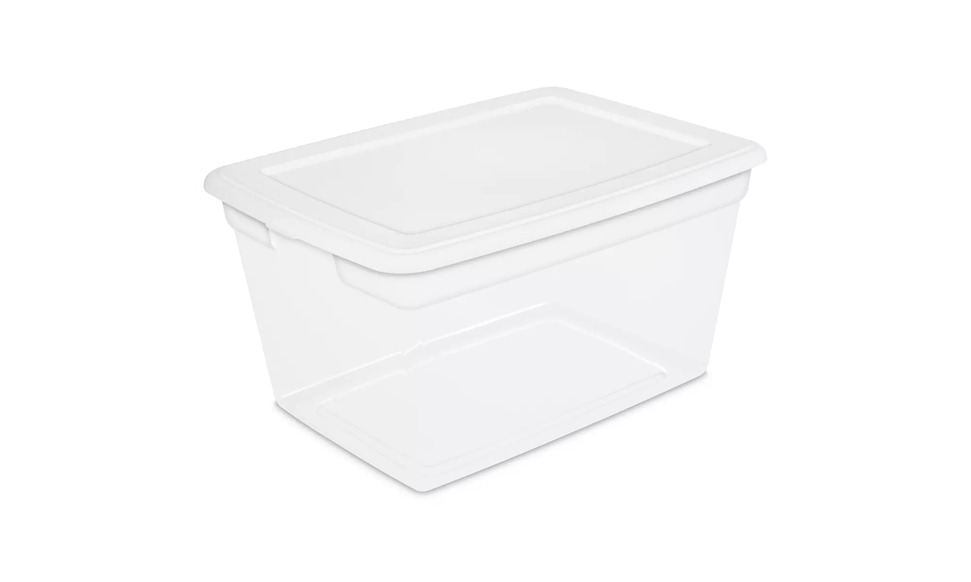 Sterilite Storage Box, 58 Qt. / 55 L, White, Case of 8 - Primary Image