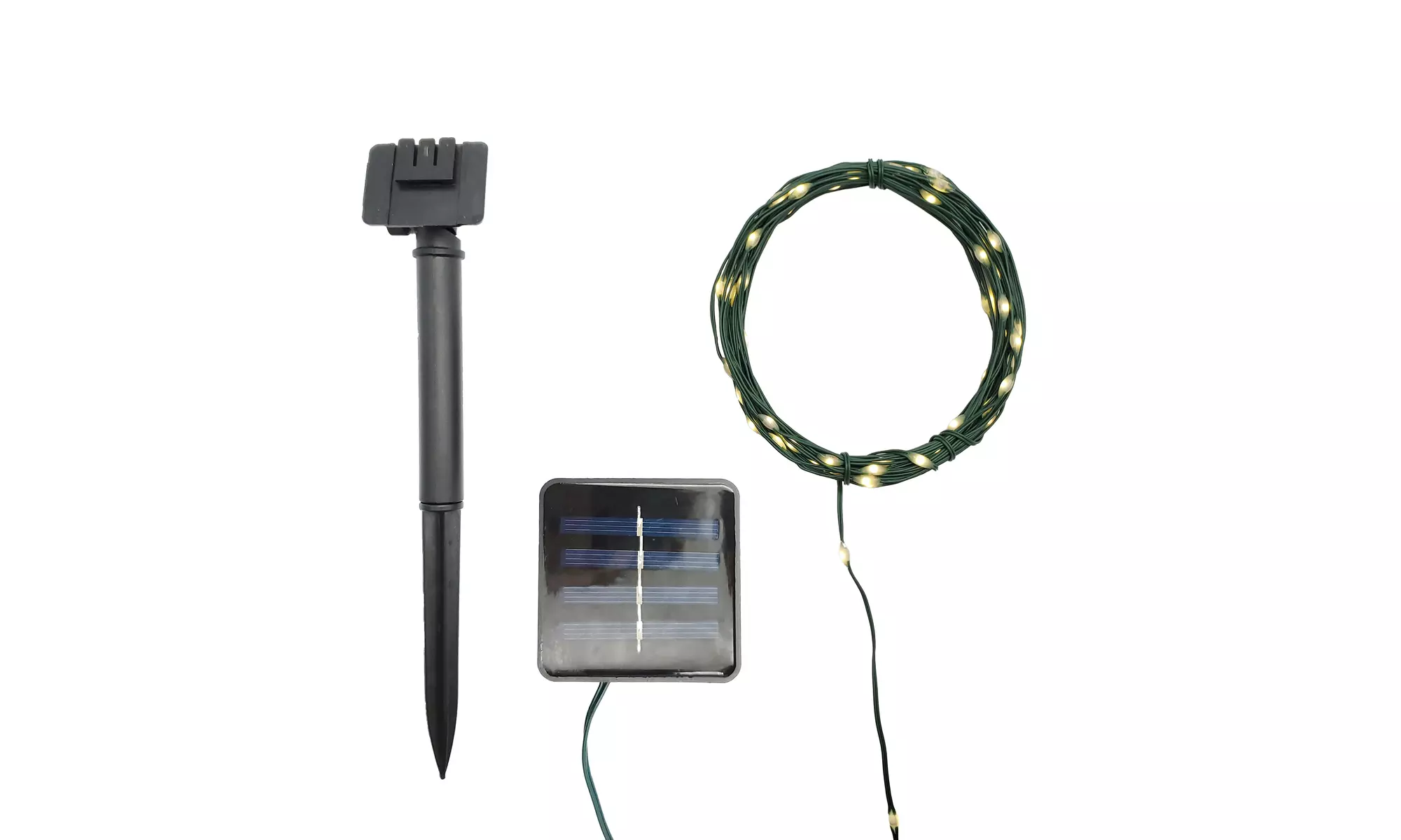 LumaBase Solar Powered Outdoor LED Multifunction Fairy String Lights 