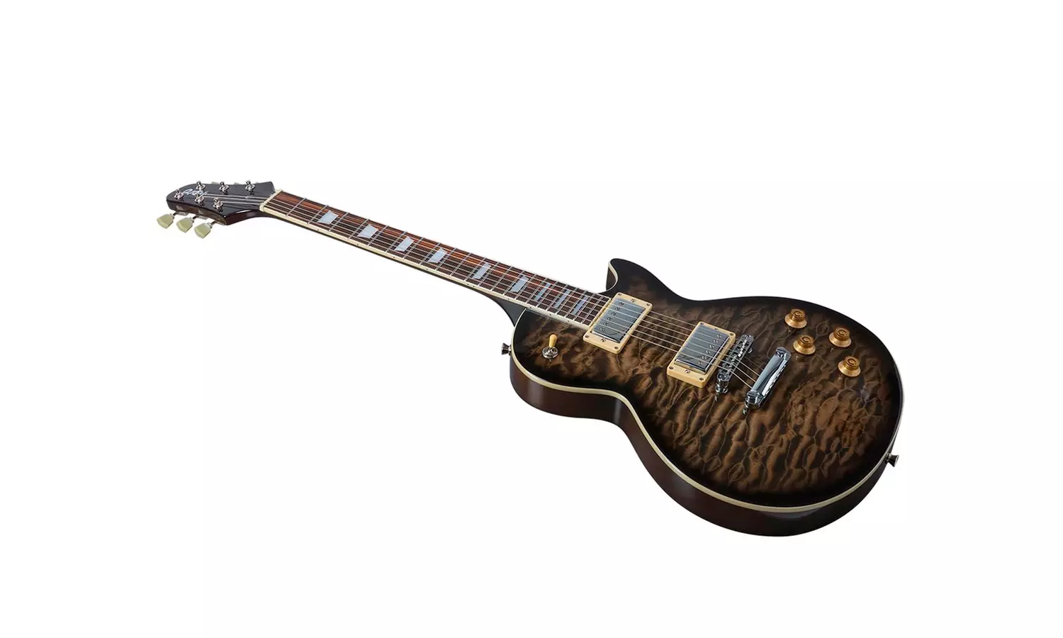 Monoprice Indio 66 DLX Quilted Maple Top Electric Guitar with Gig Bag - Primary Image
