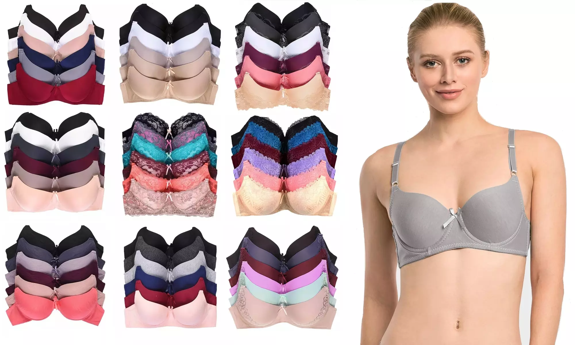 Women's 6-Pack Fashion Bras (Multiple styles available) - Primary Image